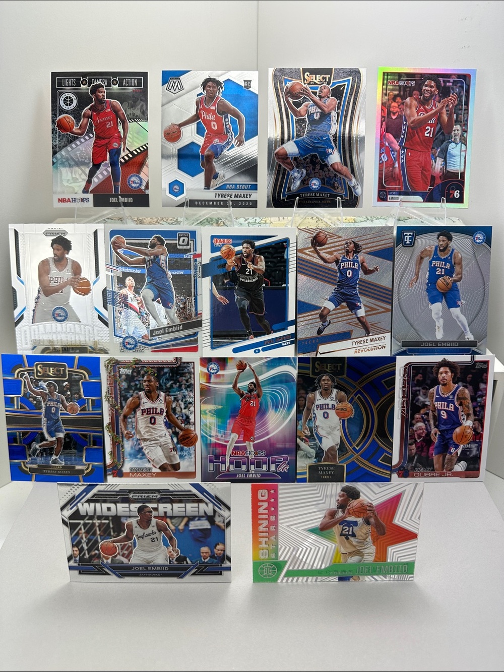 76ers Embiid w/ Tyrese Maxey Rookie card lot of 16
